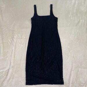🎈Laced bodycon whimsical goth fringes casual party night out  black dress